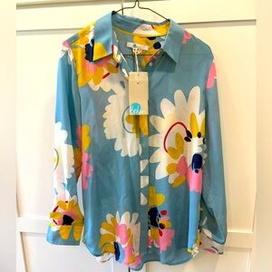 🌼Boden Floral Silk Blouse🌸